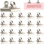 Petits trombones de bouledogue, pinces en mtal pour papier petits, 100pcs mini charnire clips, 22mm ...