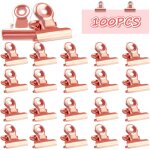 Petits trombones de bouledogue, pinces en métal pour papier petits, 100pcs mini charnière clips, 22mm ... Petits trombones de bouledogue, pinces en métal pour papier petits, 100pcs mini charnière clips, 22mm ...