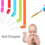 Petites pipettes en plastique silicone 5ml, 10 pices, compte - gouttes d'alimentation, mdecine, liquide, ...