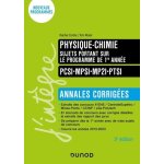 Physique - chimie pcsi - mpsi - mp2i - ptsi - sujets portant sur le programme de 1re année - annales ... Physique - chimie pcsi - mpsi - mp2i - ptsi - sujets portant sur le programme de 1re année - annales ...