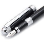 Picasso 909 space time of london stylo plume a encre bote d'origine f nib silver
