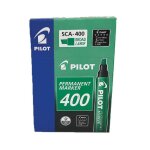 Pilot lot de 12 marqueurs permanent sca 400 pointe biseau large vert