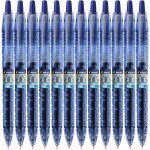 Pilot lot de 12 stylos bille encre gel b2p pointe moyenne 0, 7mm trac 0, 4 mm bleu