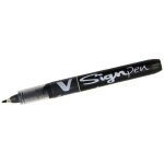 Pilot lot de 12 stylos feutre v sign pen pte moyenne 0, 6 mm noir