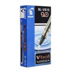 Pilot lot de 12 stylos roller encre liquide v - ball 10 pointe large rouge