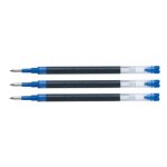 Pilot lot de 3 recharges roller encre liquide v ball 7 rt et greenball pointe moyenne bleu