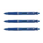 Pilot lot de 3 stylos  bille acroball begreen pointe moyenne bleu
