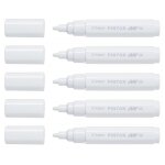 Pilot lot de 5 marqueurs a pigment pintor pointe moyenne blanc
