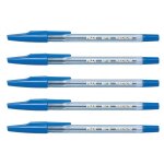 Pilot lot de 5 stylos bille bp - s pointe moyenne bleu
