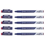 Pilot lot de 5 stylos feutre fineliner frixion effaable rouge