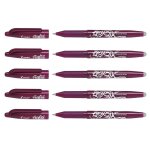 Pilot lot de 5 stylos roller effaçable frixion ball 07 pointe moyenne rouge bordeaux Pilot lot de 5 stylos roller effaçable frixion ball 07 pointe moyenne rouge bordeaux