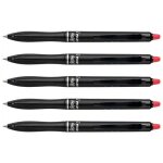 Pilot lot de 5 stylos roller effa�able frixion ball plus r�tractable pointe moyenne rouge