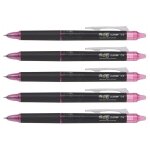 Pilot lot de 5 stylos roller effaable frixion point clicker pointe fine rose