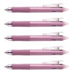Pilot lot de 5 stylos roller frixion 4 colors pointe fine corps rose
