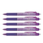 Pilot lot de 5 stylos roller r�tractable frixion ball clicker 0, 50 mm violet