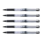 Pilot lot de 5 stylos roller v - ball grip 05 encre liquide pointe fine noir
