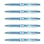 Pilot lot de 6 stylos bille encre gel b2p pointe moyenne 0, 7mm trac 0, 4 mm bleu