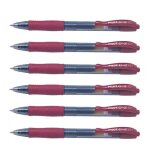 Pilot lot de 6 stylos bille a encre gel g2 07 fun bordeaux Pilot lot de 6 stylos bille a encre gel g2 07 fun bordeaux
