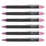 Pilot lot de 6 stylos roller effaable frixion point clicker pointe fine rose