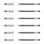 Pilot lot de 6 stylos roller a encre gel g - tec - c4 pointe ultra fine 0, 4 trait 0, 2mm noir