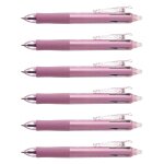 Pilot lot de 6 stylos roller frixion 4 colors pointe fine corps rose
