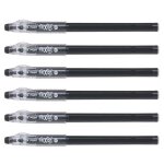 Pilot lot de 6 stylos roller frixion ball stick pointe 07 noir