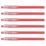 Pilot lot de 6 stylos roller frixion ball sticks pointe moyenne rose corail