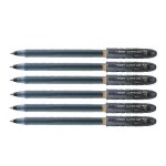 Pilot lot de 6 stylos roller super gel 07 pte moyenne noir Pilot lot de 6 stylos roller super gel 07 pte moyenne noir