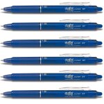 Pilot lot de 6 stylos roller rétractable effaçable frixion ball clicker 0, 7 pointe moyenne bleu Pilot lot de 6 stylos roller rétractable effaçable frixion ball clicker 0, 7 pointe moyenne bleu