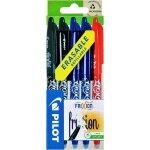 Pilot frixion point roller effaable pointe 0, 7 mm 2 x noir / 2 x bleu / 1 x rouge