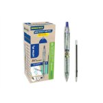 Pilot pack begreen b2p ecoball 10 stylos - bille pointe moyenne + 10 recharges bleu