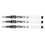 Pilot pen jetable stylo a plume ? noir (lot de 3)