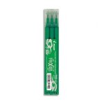 Pilot pochette de 3 recharges pour roller frixion ball pointe moyenne (0, 7 mm). encre vert