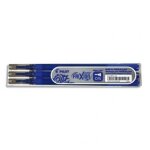 Pilot pochette de 3 recharges pour roller frixion point pointe aiguille fine (0, 5mm). encre bleu