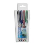 Pilot pochette de 4 stylos feutre a bille pointe m�tal 4 couleurs d'encre v - ball 07