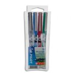 Pilot pochette de 4 stylos feutre pointe tubulaire 0, 5 mm encre liquide 4 couleurs hi - tecpoint bx ...