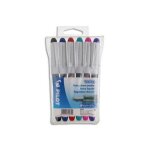 Pilot pochette de 6 stylos a plume jetables 6 couleurs d'encre v - pen