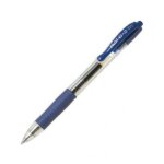 Pilot stylo a bille pointe fine r�tractable encre gel bleue corps plastique avec grip caoutchouc g2