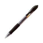 Pilot stylo a bille pointe large r�tractable encre gel noire corps plastique avec grip caoutchouc g2
