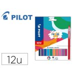 Pilot stylo frixion ball stick pointe 0, 7mm encre gel effacable coloris assortis pochette 12 unites