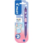 Pilot stylo roller frixion ball clicker 07 fancy winter violet ecriture bleue