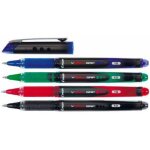 Pilot - v - ball grip - stylo roller - pointe m�tal 1 mm - encre liquide bleue r�gulateur de d�bit - ...