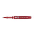 Pilot v5 rechargeable roller encre liquide rouge begreen pointe fine