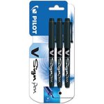 Pilot vsign pen black pack 3131910218005 m lot de 3 stylos feutre noir ecriture dessin sketch art calligraphie ...