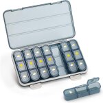 Pilulier 3 fois par jour, 7 jours - de voyage hebdomadaire, distributeur mdicaments vitamines, bleu