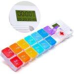 Pilulier 7 jours am pm, conception etanche a l'humidit� et grands compartiments pour contenir des vitamines, ...