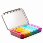 Pilulier médical portable a 28 fentes, 7 jours 4 fois par jour, boîte de rangement pour médicaments, ... Pilulier médical portable a 28 fentes, 7 jours 4 fois par jour, boîte de rangement pour médicaments, ...