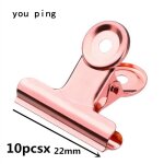 Pince ronde en or rose de haute qualit�, clips pour signet en papier 50mm 38mm 31mm 22mm, trombone pour ...