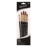 Pinceaux en nylon a t�te pointue et plate pour artiste, fournitures artisanales d'art pour dessin d'enfants, ...