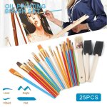 Pinceaux de peinture en nylon a pointe pointue, multifonctions, aquarelle, gouache, ensemble de pinceaux ...